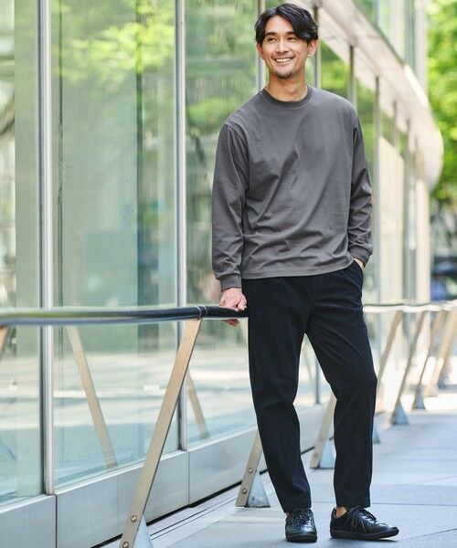 green label relaxing / グリーンレーベル リラクシング カットソー | 【WEB限定】JUST fit デイリー ワイド 長袖 Tシャツ -吸水速乾・抗菌- | 詳細11