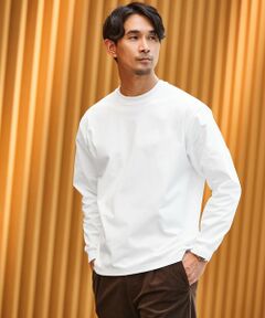 green label relaxing / グリーンレーベル リラクシング カットソー | 【WEB限定】JUST fit クリーン カノコ ワイド クルーネック 長袖 Tシャツ -抗菌-