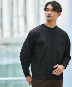 green label relaxing / グリーンレーベル リラクシング カットソー | 【WEB限定】JUST fit クリーン カノコ ワイド クルーネック 長袖 Tシャツ -抗菌-