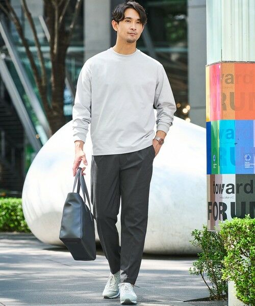 green label relaxing / グリーンレーベル リラクシング カットソー | 【WEB限定】JUST fit クリーン カノコ ワイド クルーネック 長袖 Tシャツ -抗菌- | 詳細9