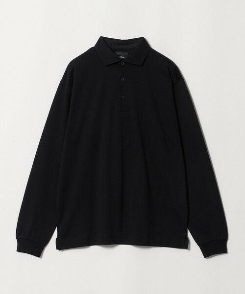 green label relaxing / グリーンレーベル リラクシング ポロシャツ | 【WEB限定】JUST fit デイリー ドライ カッタウェイ 長袖 ポロシャツ -吸水速乾・抗菌-（BLACK）