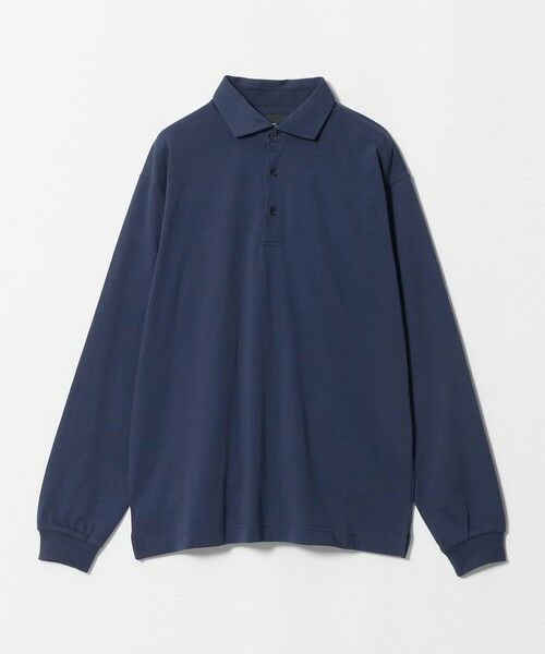 green label relaxing / グリーンレーベル リラクシング ポロシャツ | 【WEB限定】JUST fit デイリー ドライ カッタウェイ 長袖 ポロシャツ -吸水速乾・抗菌-（NAVY）
