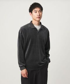 green label relaxing / グリーンレーベル リラクシング カットソー | ベロア スキッパー 長袖 ポロシャツ