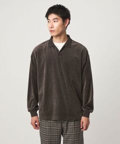 green label relaxing / グリーンレーベル リラクシング カットソー | ベロア スキッパー 長袖 ポロシャツ