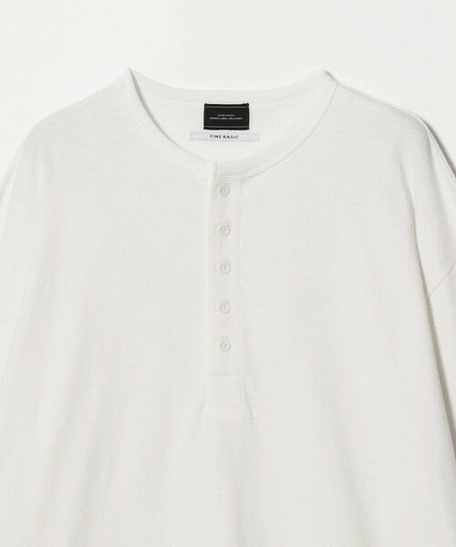 green label relaxing / グリーンレーベル リラクシング カットソー | FINE BASIC ヴィンテージライク ヘンリーネック 長袖 カットソー Tシャツ | 詳細1