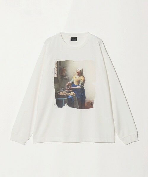 green label relaxing / グリーンレーベル リラクシング カットソー | フェルメール クルーネック プリント 長袖 Tシャツ（その他1）