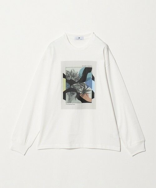 green label relaxing / グリーンレーベル リラクシング カットソー | ＜Phospho Graphica＞グラフィック 長袖 Tシャツ カットソー（WHITE）