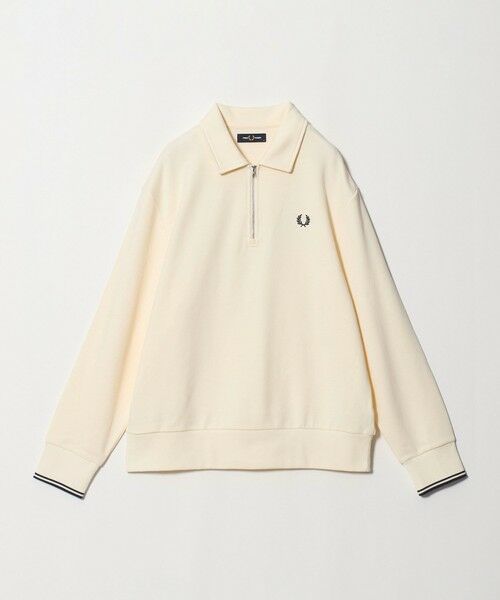 green label relaxing / グリーンレーベル リラクシング スウェット | ＜FRED PERRY＞ハーフジップ 長袖 スウェット（OFF WHITE）