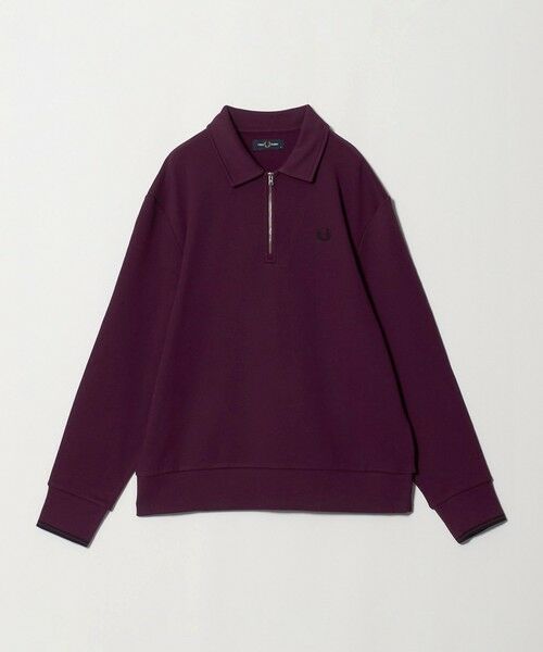 green label relaxing / グリーンレーベル リラクシング スウェット | ＜FRED PERRY＞ハーフジップ 長袖 スウェット（PURPLE）
