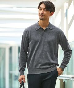 green label relaxing / グリーンレーベル リラクシング ニット・セーター | 【WEB限定】JUST fit ハイゲージ ジャケイン ニットポロ