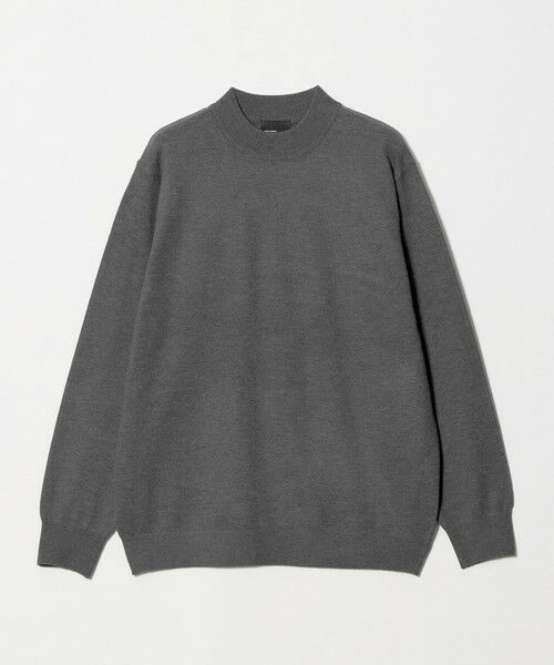green label relaxing / グリーンレーベル リラクシング ニット・セーター | 【WEB限定】JUST fit ハイゲージ ジャケイン モックネック ニット（DK.GRAY）