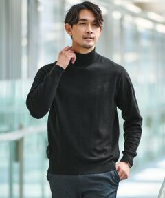 green label relaxing / グリーンレーベル リラクシング ニット・セーター | 【WEB限定】JUST fit ハイゲージ ジャケイン タートルネック ニット