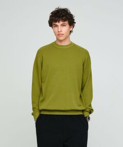 green label relaxing / グリーンレーベル リラクシング ニット・セーター | コットン カシミヤ ミラノリブ クルーネック ニット -ハンドウォッシャブル-