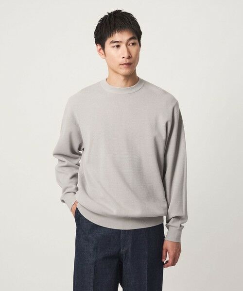 green label relaxing / グリーンレーベル リラクシング ニット・セーター | コットン カシミヤ ミラノリブ クルーネック ニット -ハンドウォッシャブル- | 詳細2