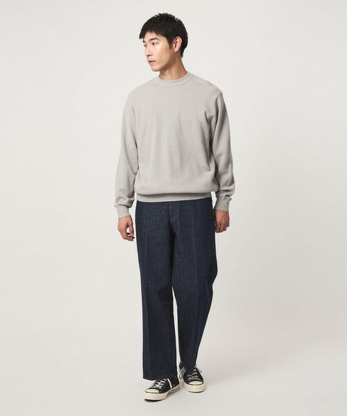 green label relaxing / グリーンレーベル リラクシング ニット・セーター | コットン カシミヤ ミラノリブ クルーネック ニット -ハンドウォッシャブル- | 詳細3