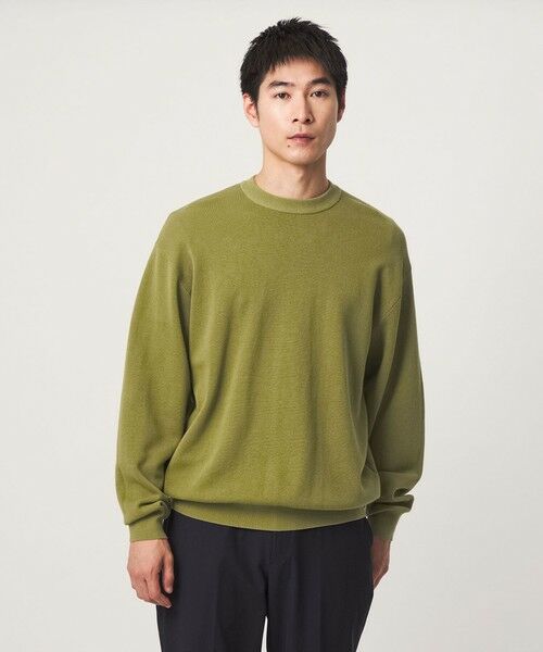 green label relaxing / グリーンレーベル リラクシング ニット・セーター | コットン カシミヤ ミラノリブ クルーネック ニット -ハンドウォッシャブル- | 詳細8
