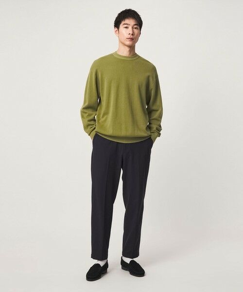 green label relaxing / グリーンレーベル リラクシング ニット・セーター | コットン カシミヤ ミラノリブ クルーネック ニット -ハンドウォッシャブル- | 詳細9
