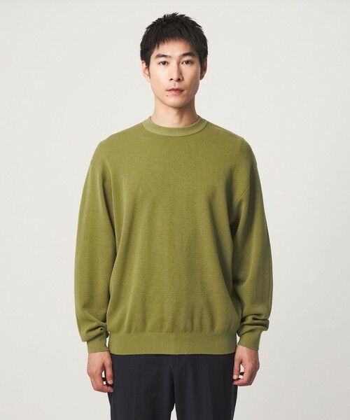 green label relaxing / グリーンレーベル リラクシング ニット・セーター | コットン カシミヤ ミラノリブ クルーネック ニット -ハンドウォッシャブル- | 詳細10