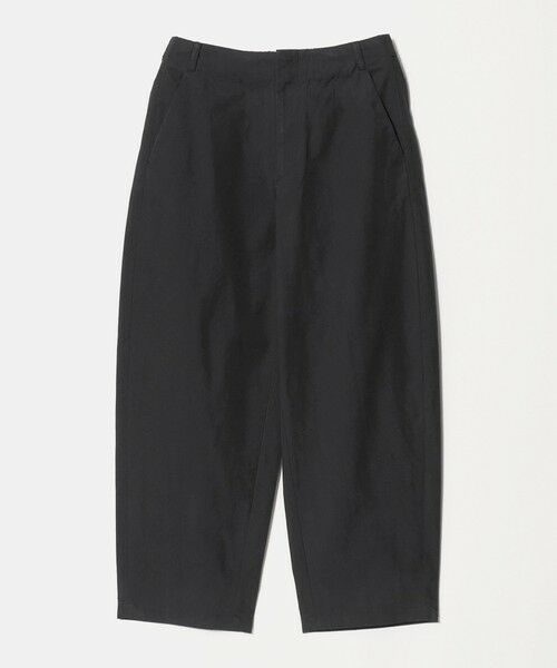 green label relaxing / グリーンレーベル リラクシング その他パンツ | TC ツイル ピーチ バレル ワイド パンツ W4（BLACK）