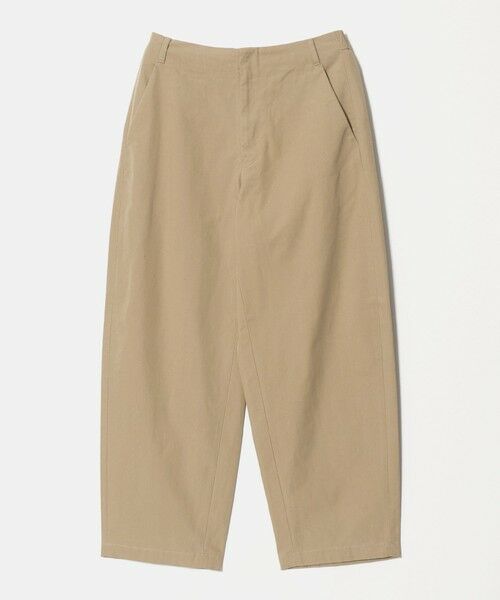 green label relaxing / グリーンレーベル リラクシング その他パンツ | TC ツイル ピーチ バレル ワイド パンツ W4（BEIGE）