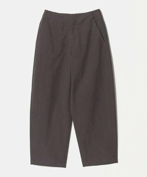 green label relaxing / グリーンレーベル リラクシング その他パンツ | TC ツイル ピーチ バレル ワイド パンツ W4（DK.BROWN）