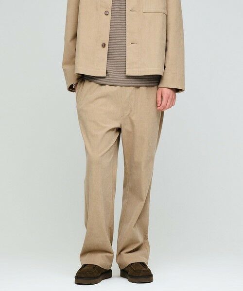 green label relaxing / グリーンレーベル リラクシング その他パンツ | コーデュロイ PLAY-PANTS ワイド イージーパンツ W4 -ストレッチ-(BEIGE)