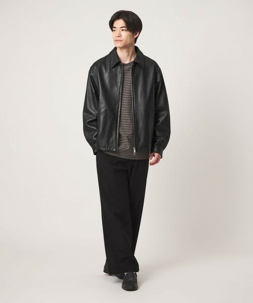 green label relaxing / グリーンレーベル リラクシング その他アウター | ラムレザー トラッカー ジップ ブルゾン | 詳細4