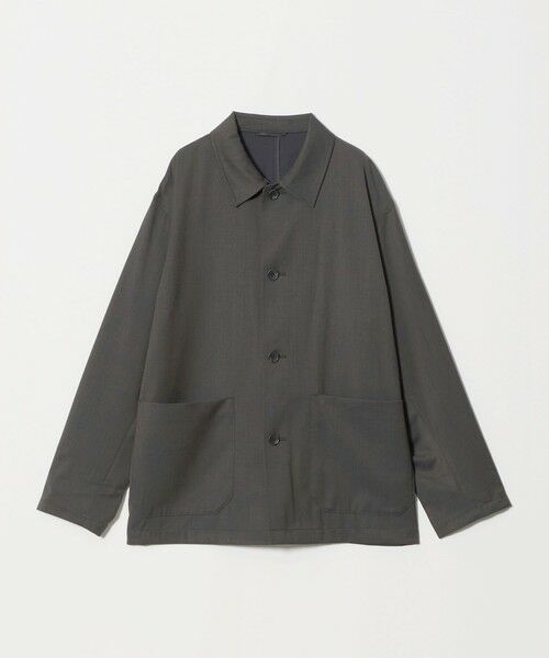 green label relaxing / グリーンレーベル リラクシング その他アウター | ウォッシャブル サージ カバーオール ジャケット -2WAYストレッチ-（DK.GRAY）