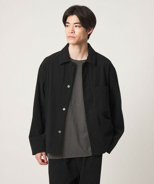 green label relaxing / グリーンレーベル リラクシング ブルゾン | コーデュロイ カバーオール ジャケット -ストレッチ-(BLACK)