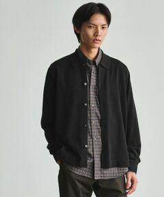 green label relaxing / グリーンレーベル リラクシング カーディガン・ボレロ | クレープヤーン 長袖 ニット ポロカーディガン -ハンドウォッシャブル-