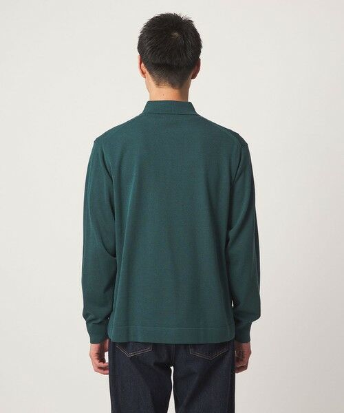 green label relaxing / グリーンレーベル リラクシング カーディガン・ボレロ | クレープヤーン 長袖 ニット ポロカーディガン -ハンドウォッシャブル- | 詳細15