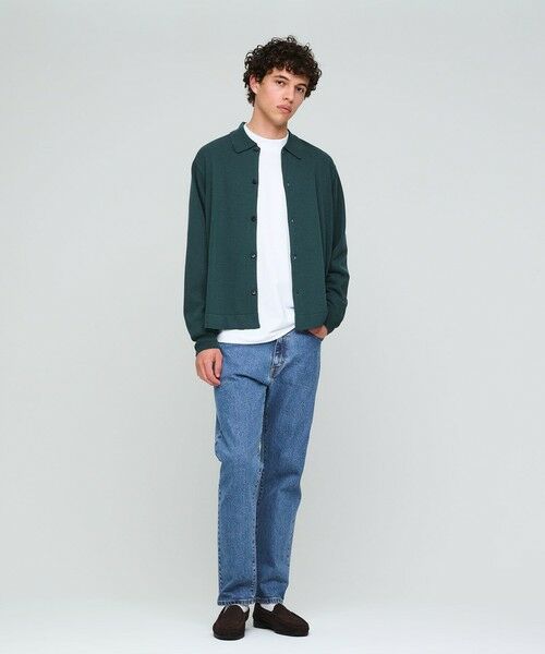 green label relaxing / グリーンレーベル リラクシング カーディガン・ボレロ | クレープヤーン 長袖 ニット ポロカーディガン -ハンドウォッシャブル- | 詳細10