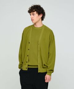 green label relaxing / グリーンレーベル リラクシング カーディガン・ボレロ | コットン カシミヤ ミラノリブ Vネック カーディガン -ハンドウォッシャブル-