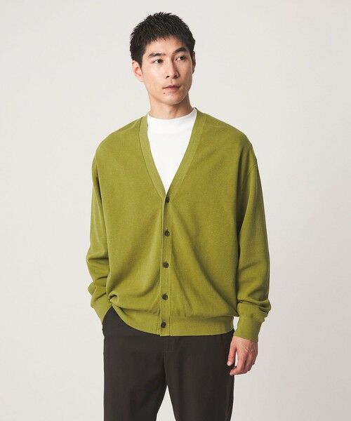 green label relaxing / グリーンレーベル リラクシング カーディガン・ボレロ | コットン カシミヤ ミラノリブ Vネック カーディガン -ハンドウォッシャブル- | 詳細9