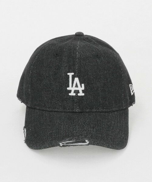green label relaxing / グリーンレーベル リラクシング キャップ | 【別注】＜NEW ERA＞9TWENTY ダメージ デニム LA キャップ ブラック | 詳細1