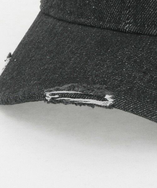 green label relaxing / グリーンレーベル リラクシング キャップ | 【別注】＜NEW ERA＞9TWENTY ダメージ デニム LA キャップ ブラック | 詳細7