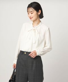 green label relaxing / グリーンレーベル リラクシング シャツ・ブラウス | ボータイ ロングスリーブ ブラウス マシンウォッシャブル
