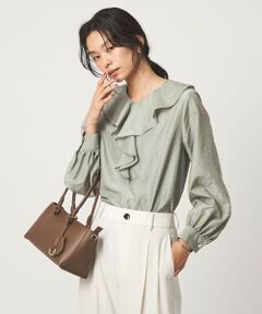 green label relaxing / グリーンレーベル リラクシング シャツ・ブラウス | ラッフル ロングスリーブ ブラウス