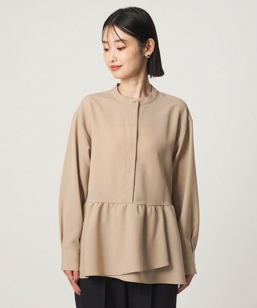 green label relaxing / グリーンレーベル リラクシング シャツ・ブラウス | ツイル ペプラム ブラウス マシンウォッシャブル ストレッチ | 詳細5