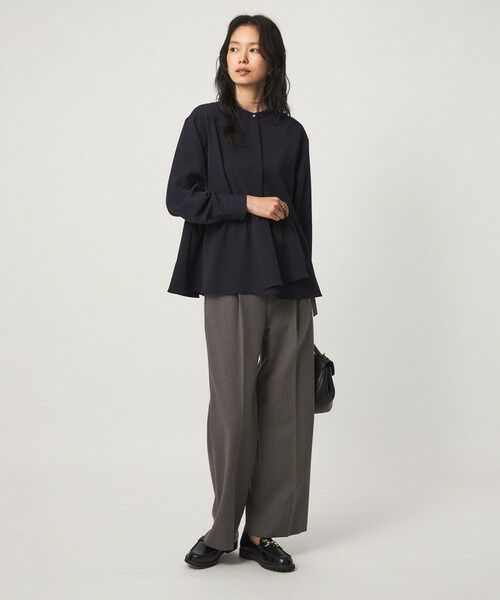 green label relaxing / グリーンレーベル リラクシング シャツ・ブラウス | ツイル ペプラム ブラウス マシンウォッシャブル ストレッチ | 詳細20