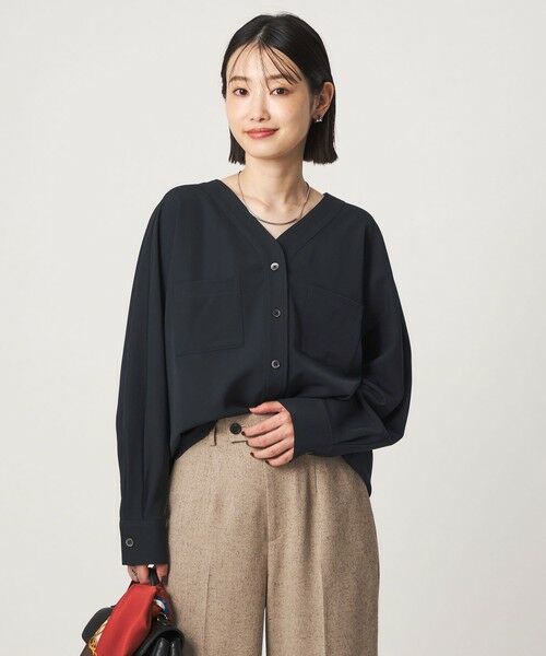 green label relaxing / グリーンレーベル リラクシング シャツ・ブラウス | ツイル ポケット シャツ マシンウォッシャブル ストレッチ | 詳細20