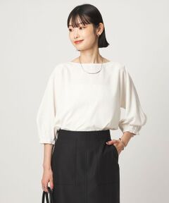 green label relaxing / グリーンレーベル リラクシング シャツ・ブラウス | Breeze Cool ボートネック 7分袖 ブラウス マシンウォッシャブル 吸水速乾 通気性 UVカット