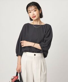 green label relaxing / グリーンレーベル リラクシング シャツ・ブラウス | Breeze Cool ボートネック 7分袖 ブラウス マシンウォッシャブル 吸水速乾 通気性 UVカット