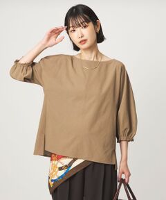 green label relaxing / グリーンレーベル リラクシング シャツ・ブラウス | Breeze Cool ボートネック 7分袖 ブラウス マシンウォッシャブル 吸水速乾 通気性 UVカット