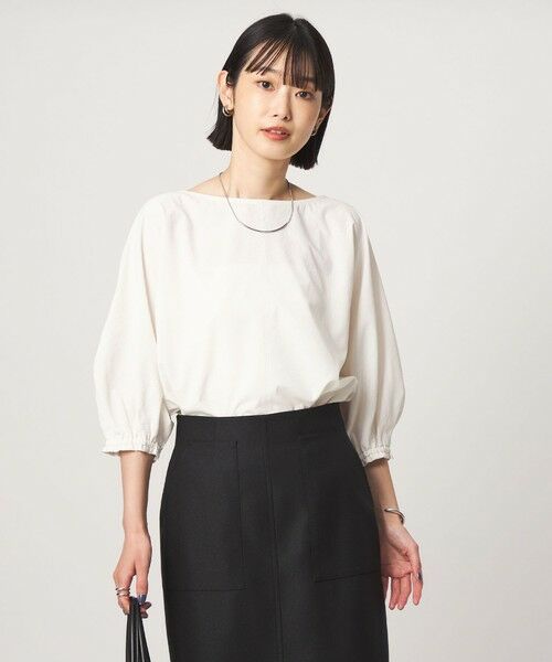 green label relaxing / グリーンレーベル リラクシング シャツ・ブラウス | Breeze Cool ボートネック 7分袖 ブラウス マシンウォッシャブル 吸水速乾 通気性 UVカット | 詳細2