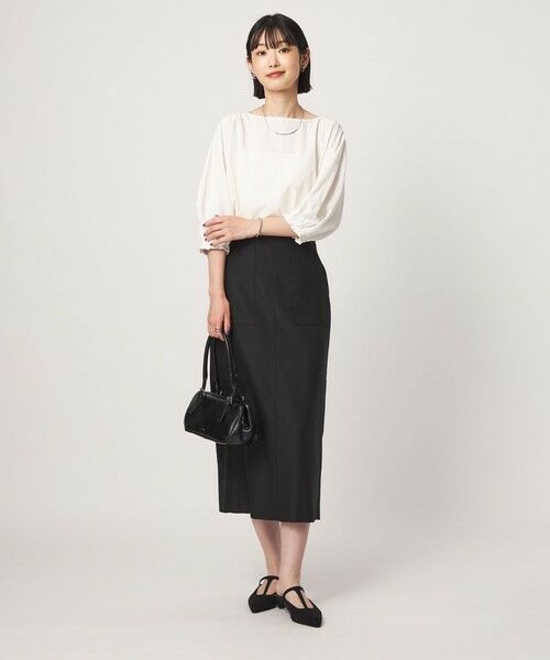 green label relaxing / グリーンレーベル リラクシング シャツ・ブラウス | Breeze Cool ボートネック 7分袖 ブラウス マシンウォッシャブル 吸水速乾 通気性 UVカット | 詳細4