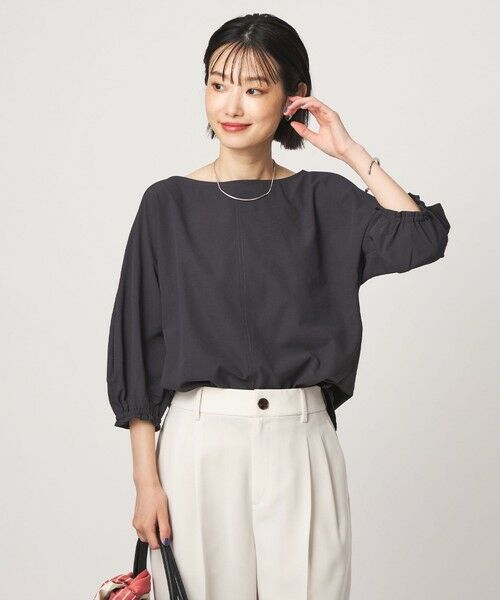 green label relaxing / グリーンレーベル リラクシング シャツ・ブラウス | Breeze Cool ボートネック 7分袖 ブラウス マシンウォッシャブル 吸水速乾 通気性 UVカット | 詳細6