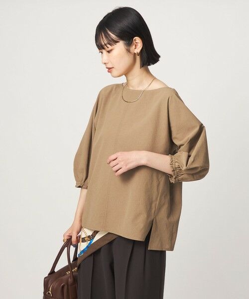 green label relaxing / グリーンレーベル リラクシング シャツ・ブラウス | Breeze Cool ボートネック 7分袖 ブラウス マシンウォッシャブル 吸水速乾 通気性 UVカット | 詳細10