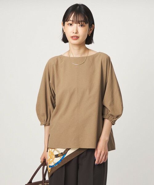 green label relaxing / グリーンレーベル リラクシング シャツ・ブラウス | Breeze Cool ボートネック 7分袖 ブラウス マシンウォッシャブル 吸水速乾 通気性 UVカット | 詳細11