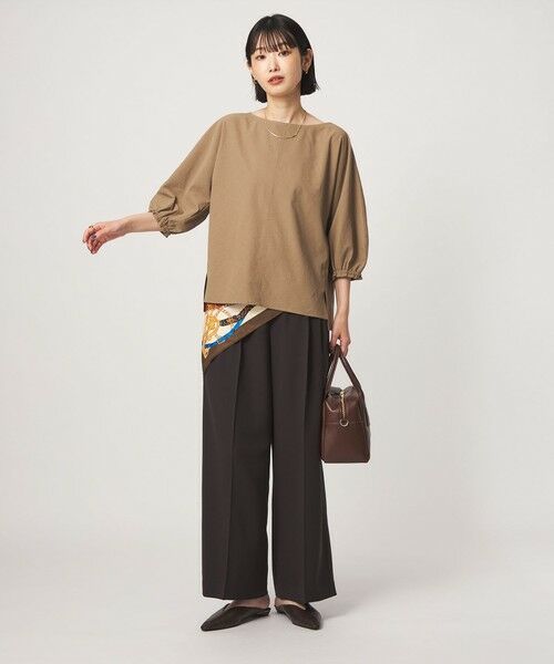 green label relaxing / グリーンレーベル リラクシング シャツ・ブラウス | Breeze Cool ボートネック 7分袖 ブラウス マシンウォッシャブル 吸水速乾 通気性 UVカット | 詳細12